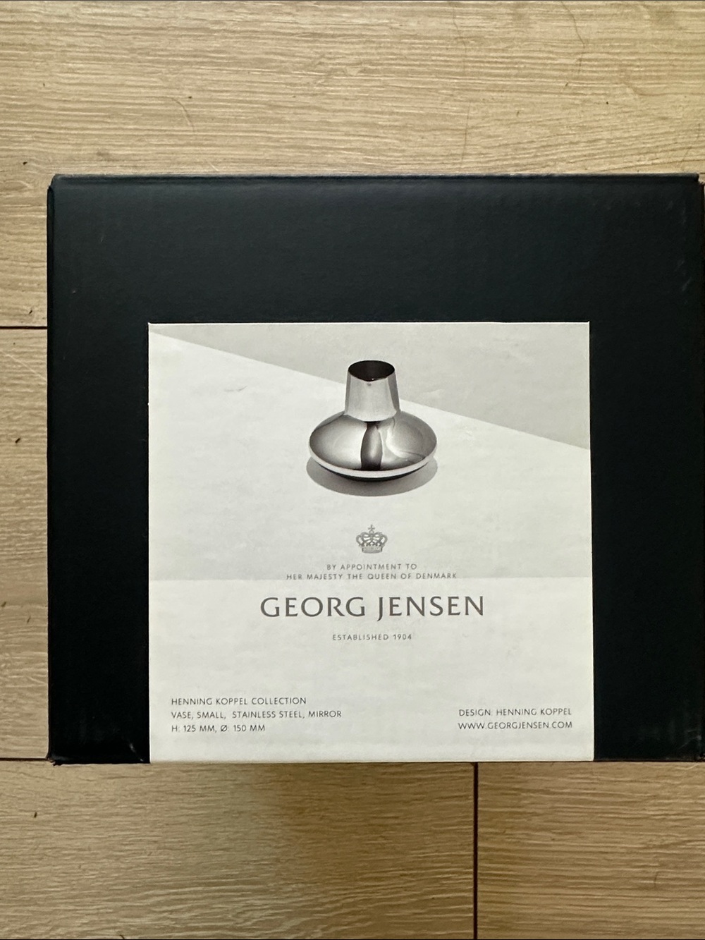 Georg Jensen stainless steel small vase